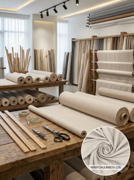 Armül Fon Perde Kumaşı 100x300 cm - Açık Bej