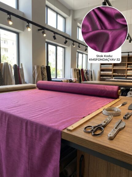 Armül Tafta Örgü Düz Fon Perde Kumaşı 100x300 cm - Mor