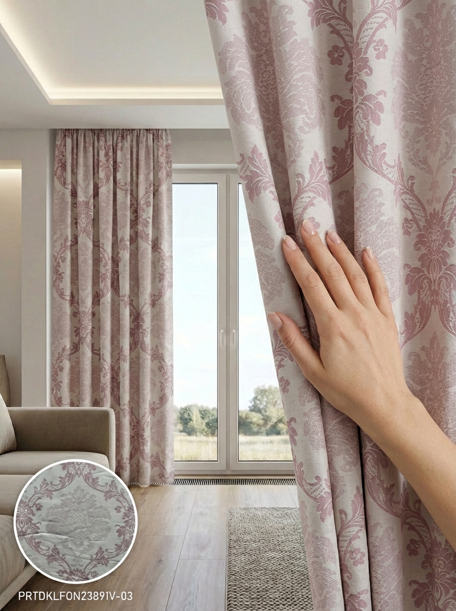 pratikfon-fon-dokuma-fon-perde-140x260-cm-az-isik-geciren-25245-1.jpg Fon Dokuma Jakar Desenli Hazır Fon Perde 140x260 cm Tek Kanat - Görsel 1